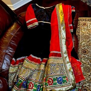 Indian Lehenga with long skirt and blouse